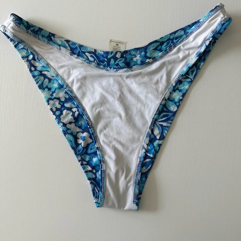 Blue Floral Underwire Bikini Set - Women